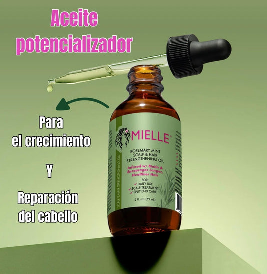 ACEITE POTENCIALIZADOR  DE CRECIMIENTO CON ROMERO Y MENTA PARA EL CABELLO