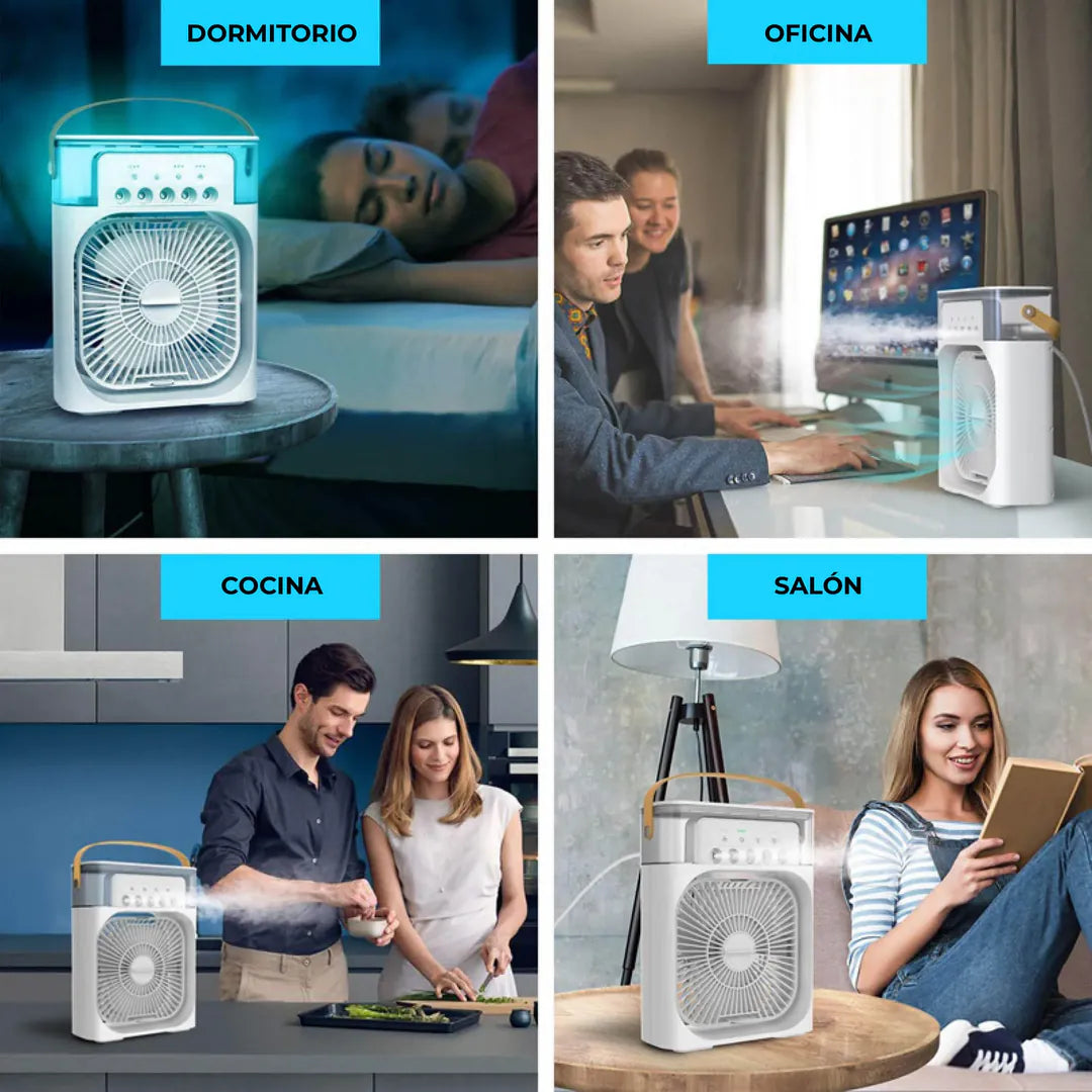 VENTILADOR  HUMIFICADOR  Y ENFRIADOR 3 en 1 ❄️
