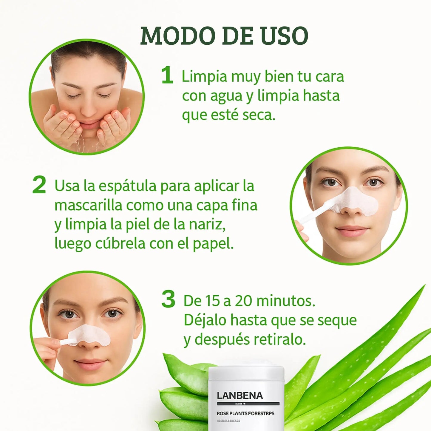 LANBENA 2.0 GlowStrip™– Removedor de puntos negros instantáneo